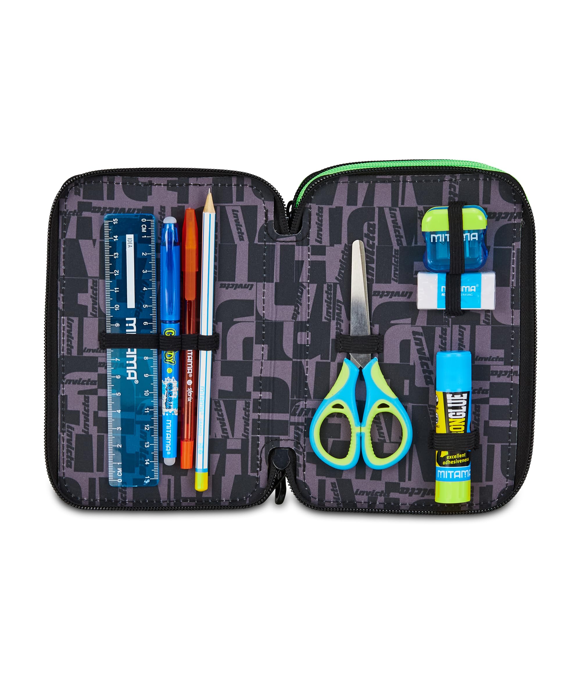 invicta-3-zip-fantasy-astuccio-scuola-blu-triplo-scomparto-accessoriato image 3
