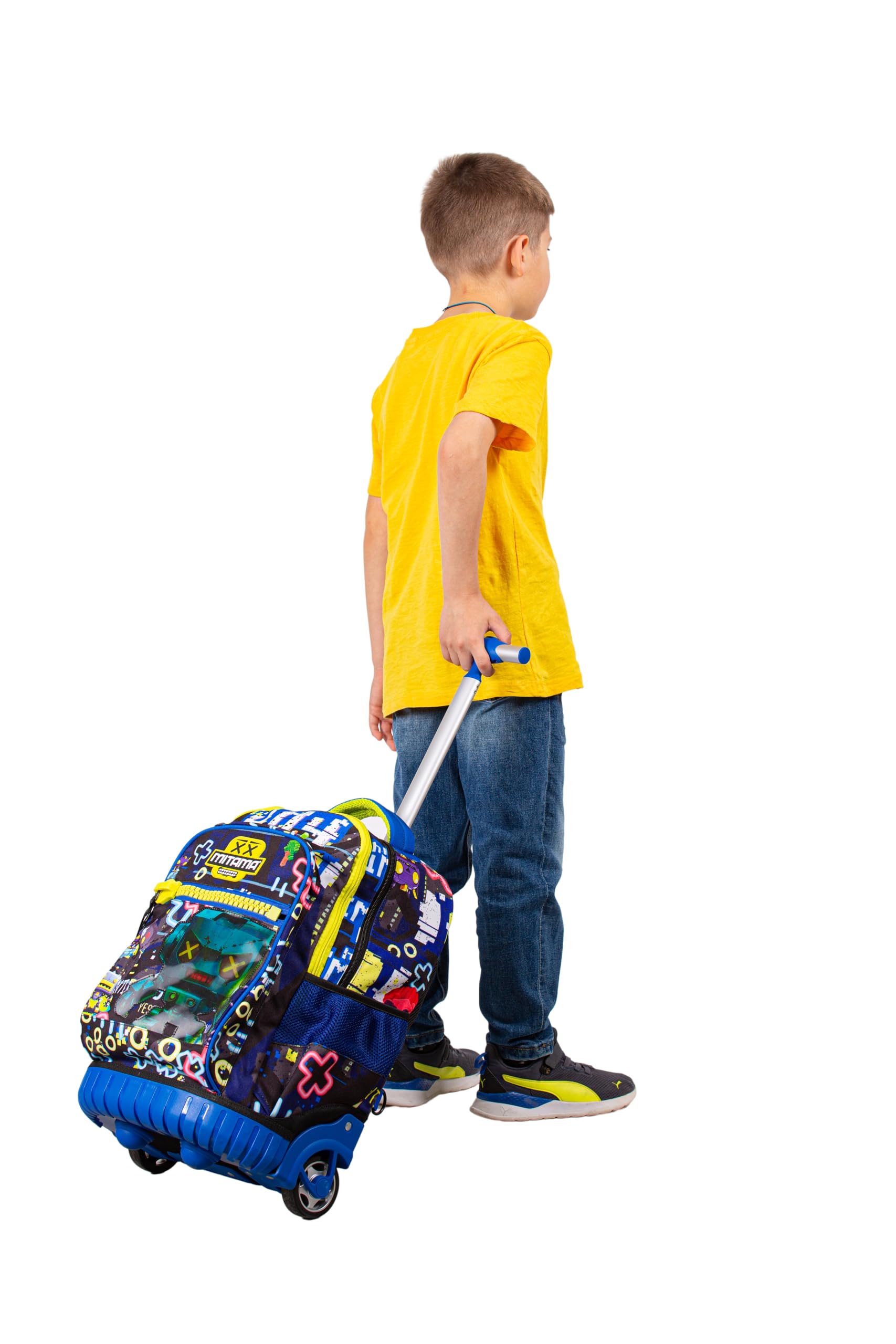 mitama-trolley-scuola-run-maxi-gaming404-blu-doppio-scomparto image 7