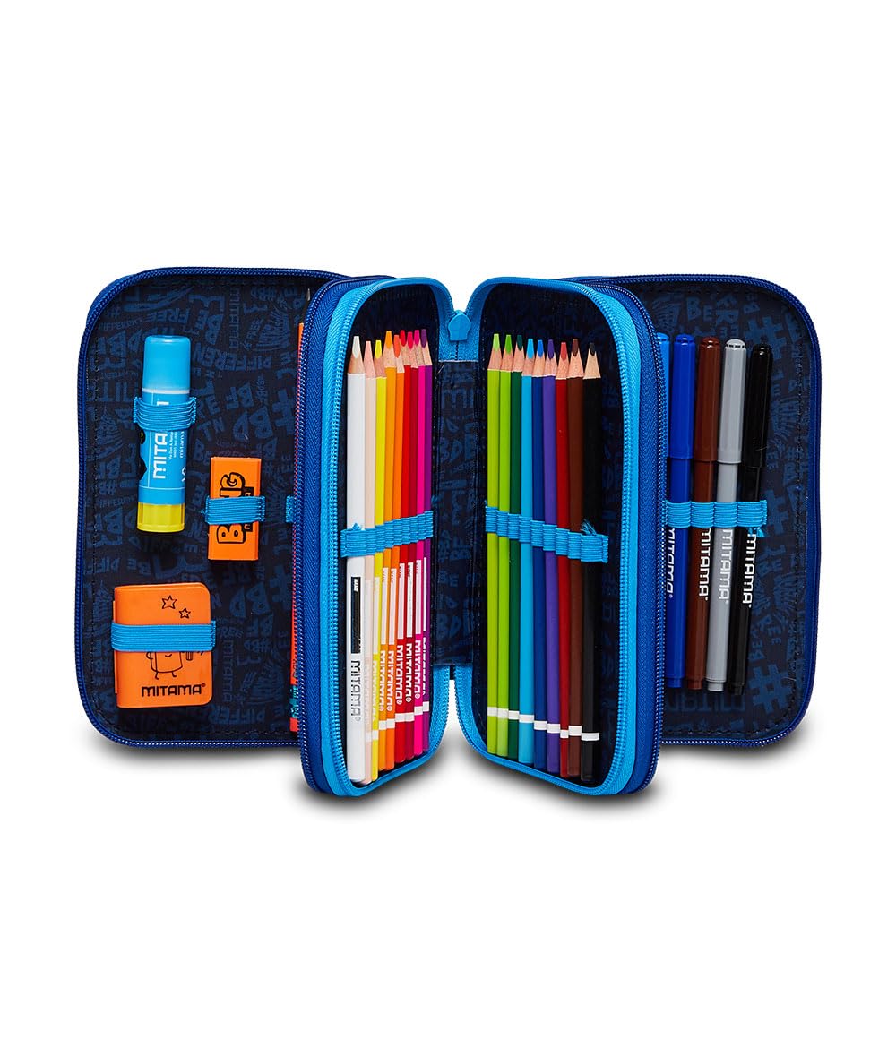 mitama-astuccio-triplo-speedy-blu-47-pz-astuccio-scuola-completo image 2