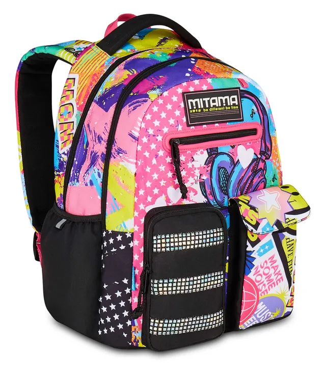 mitama-zaino-new-plus-music-sticker-rosa-zaino-scuola-elementare-30-l image 1