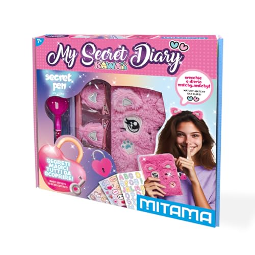 mitama-gattino-scatola-con-diario-segreto-con-lucchetto-in-peluche image 3