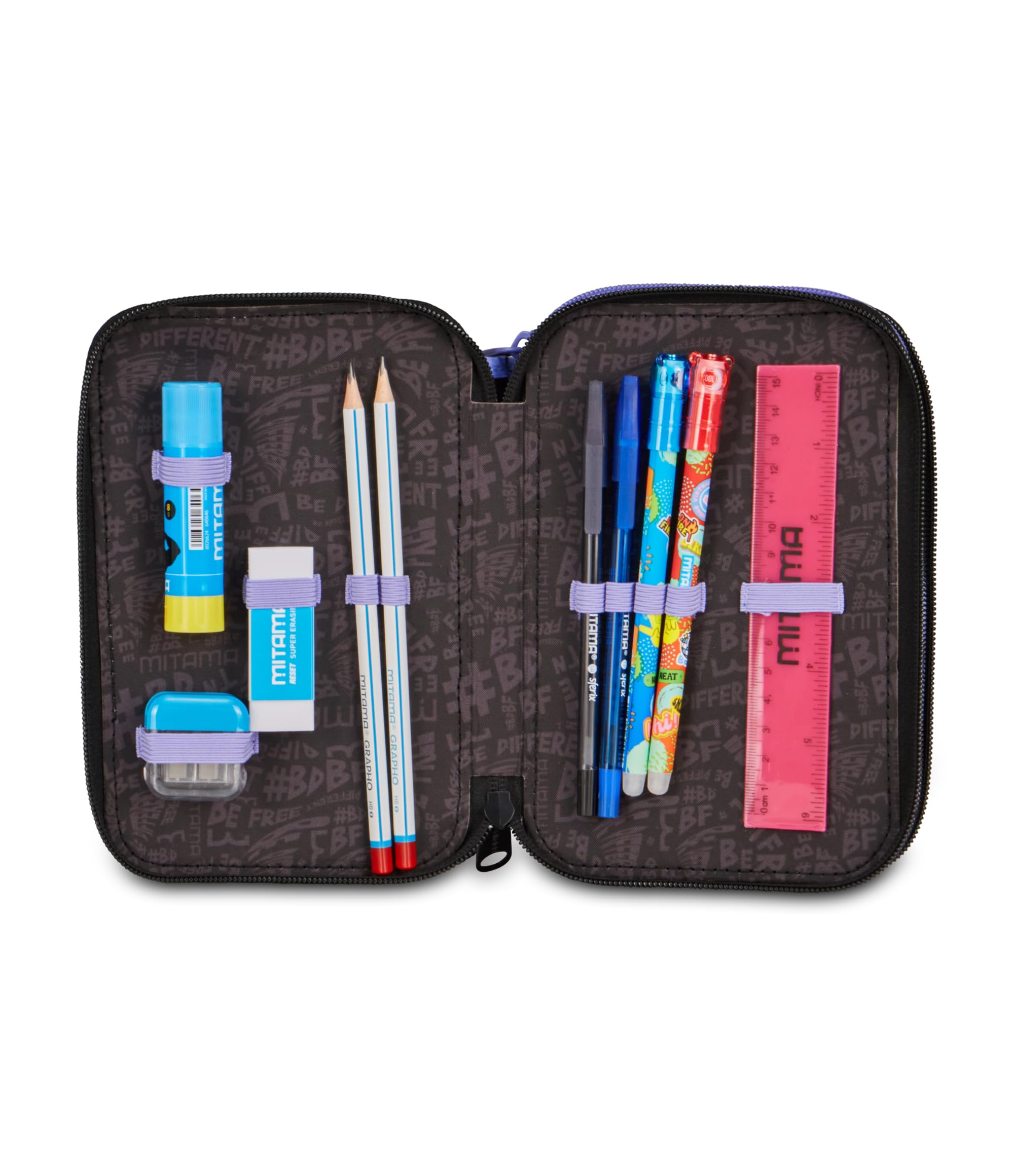 mitama-astuccio-triplo-trendyflowers-con-spinny-pen-47-pezzi image 3