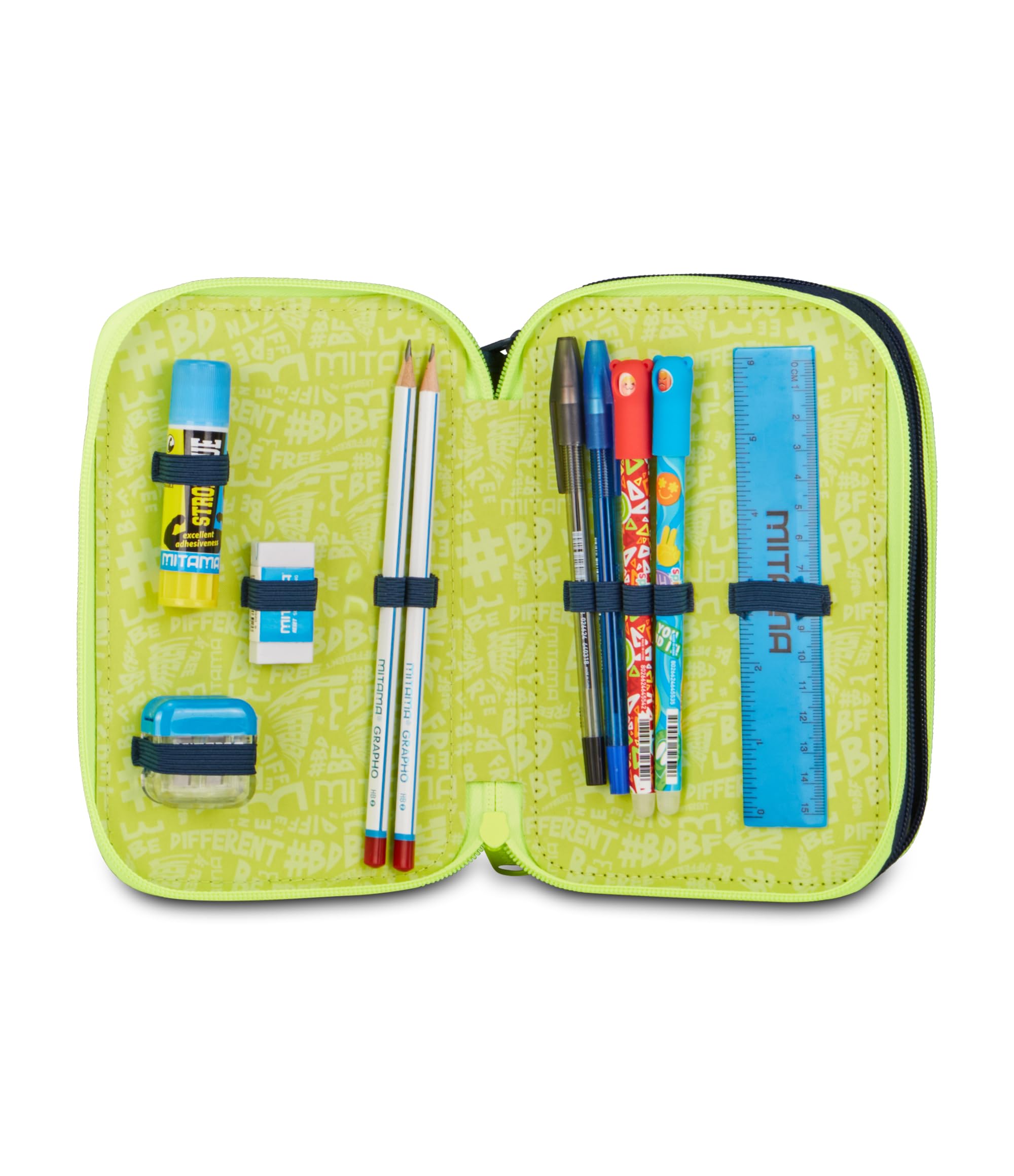 mitama-triplo-urbanevo-astuccio-3-scomparti-47-pezzi-con-spinny-pen-multicolore image 3