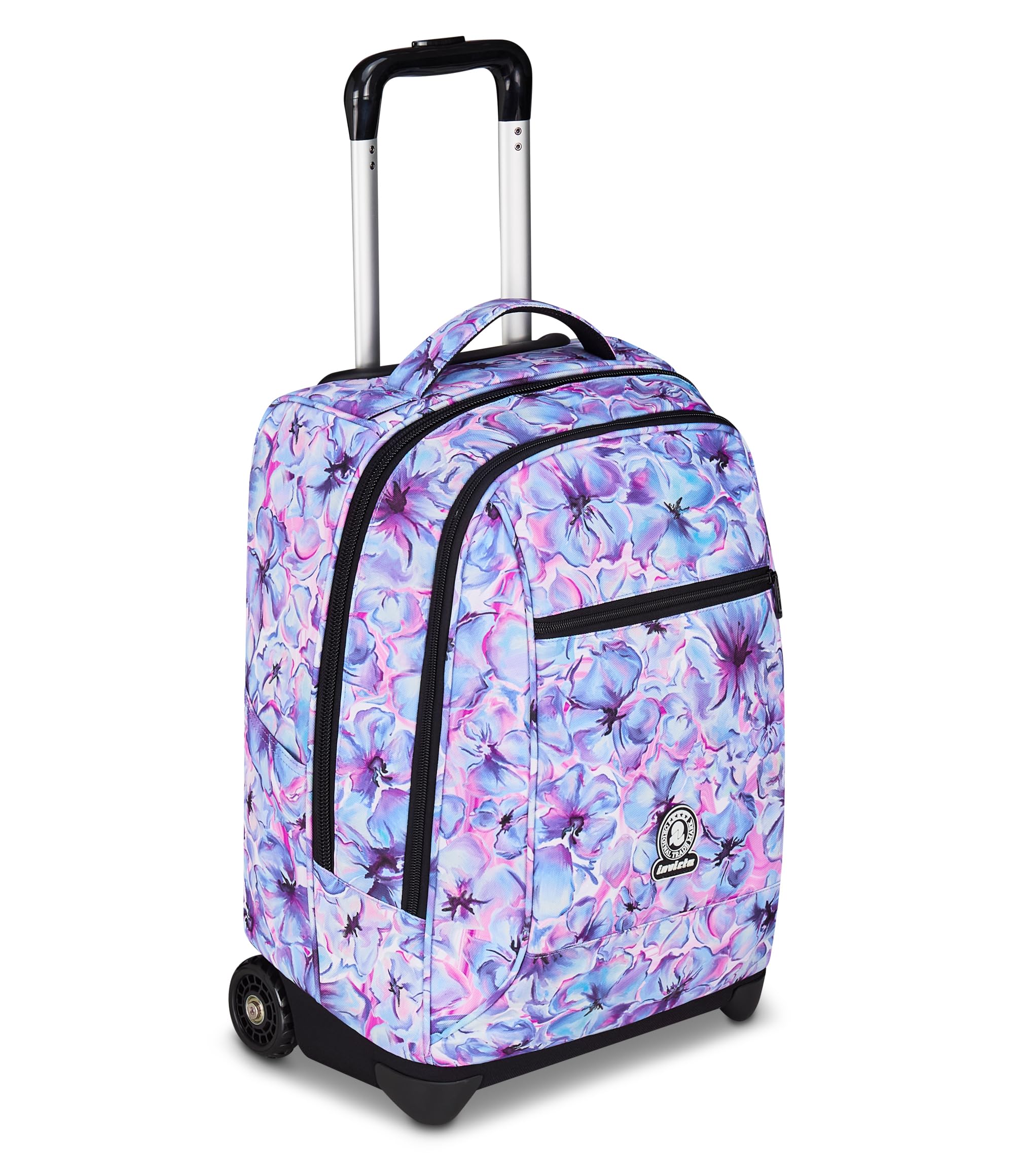 invicta-trolley-scuola-new-benin-fantasy-lilla-2-in-1-trolley-e-zaino-36-lt image 1