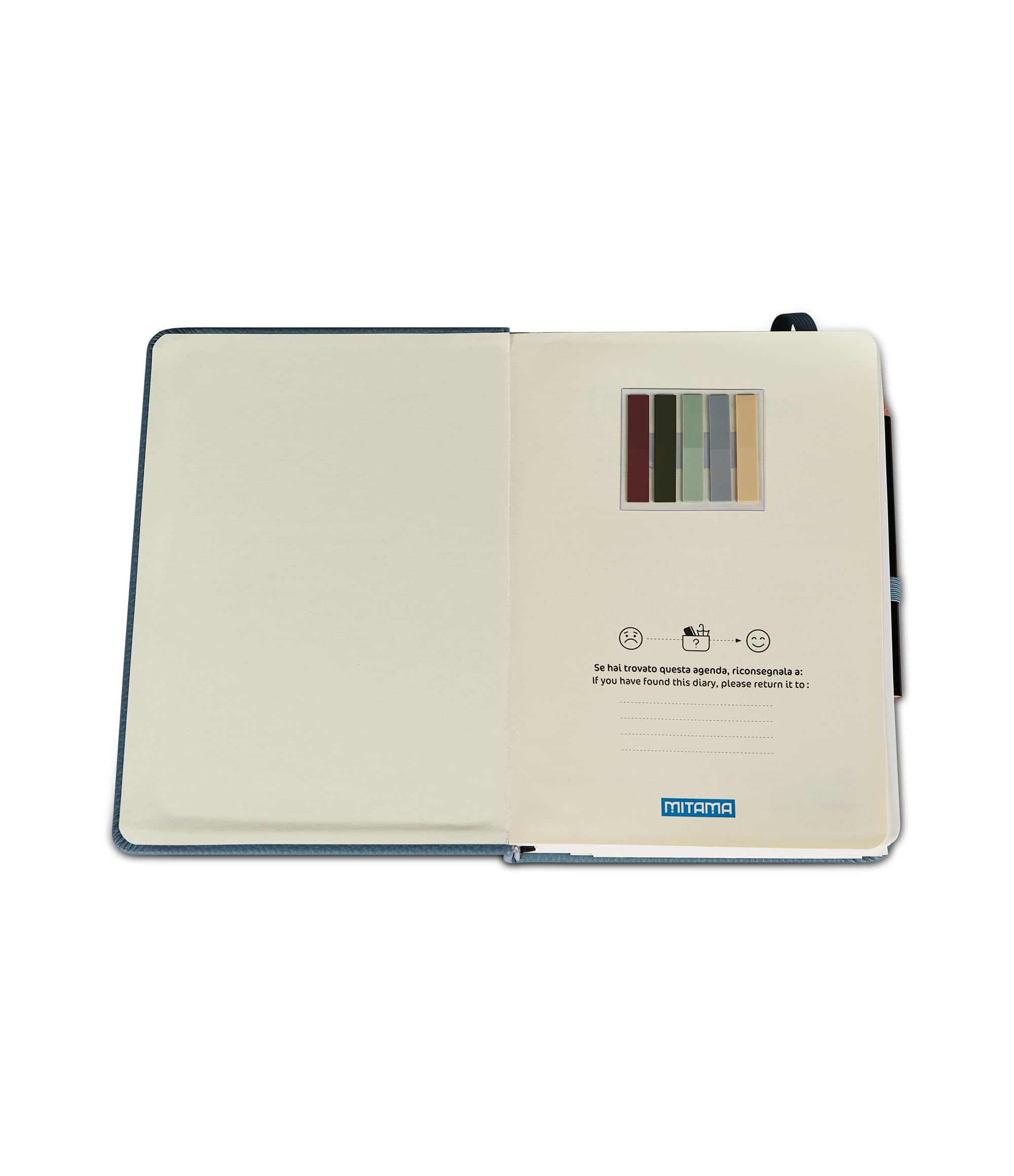 mitama-agenda-giornaliera-2026-elegance-eco-pelle-azzurra-15x21-cm image 2