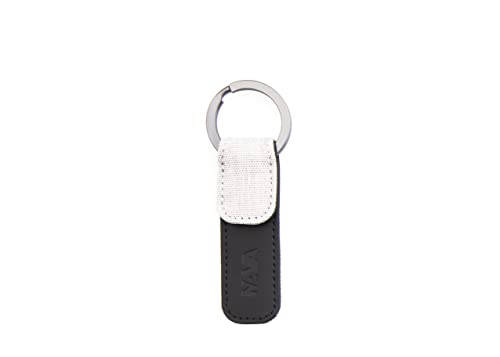 nava-design-twin-portachiavi-piatto-in-tessuto-melange-bianco-10x3-cm image 4