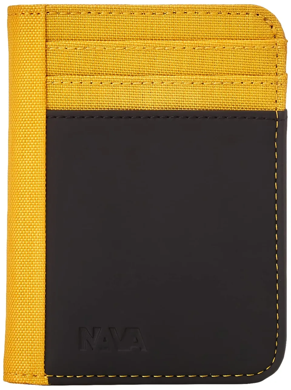nava-design-twin-porta-carte-di-credito-12-tasche-con-rfid-giallo-11-x-8-cm image 1
