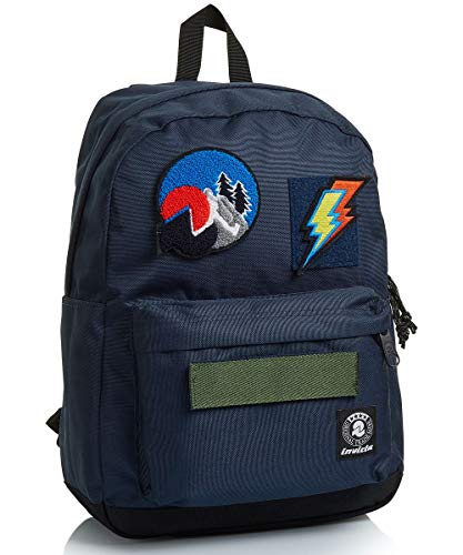 invicta-zaino-carlson-patch-time-monoscomparto-nero-con-tasca-porta-laptop image 8