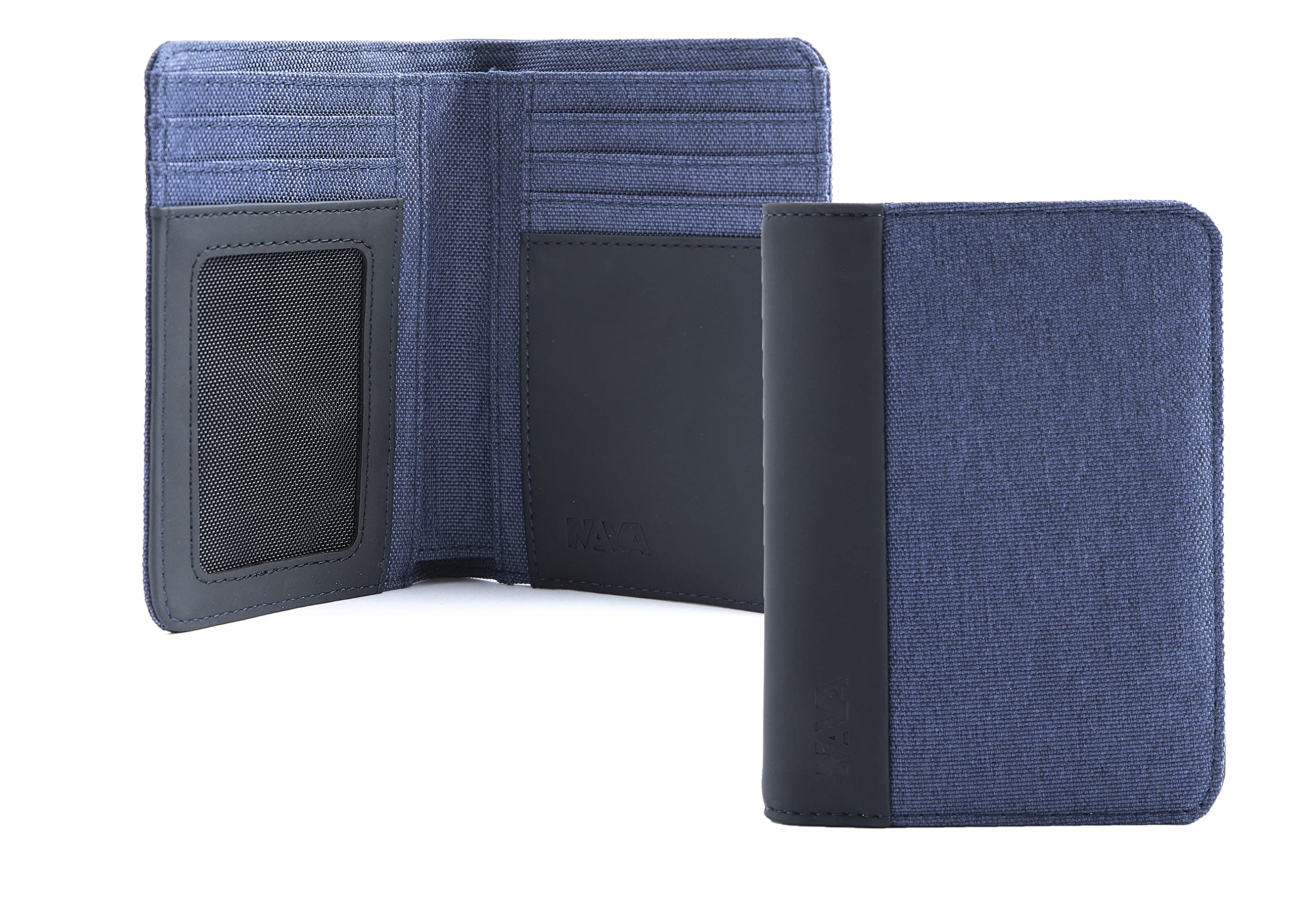nava-design-twin-portafoglio-verticale-uomo-7-cc-rfid-blu-13-x-9-cm image 1