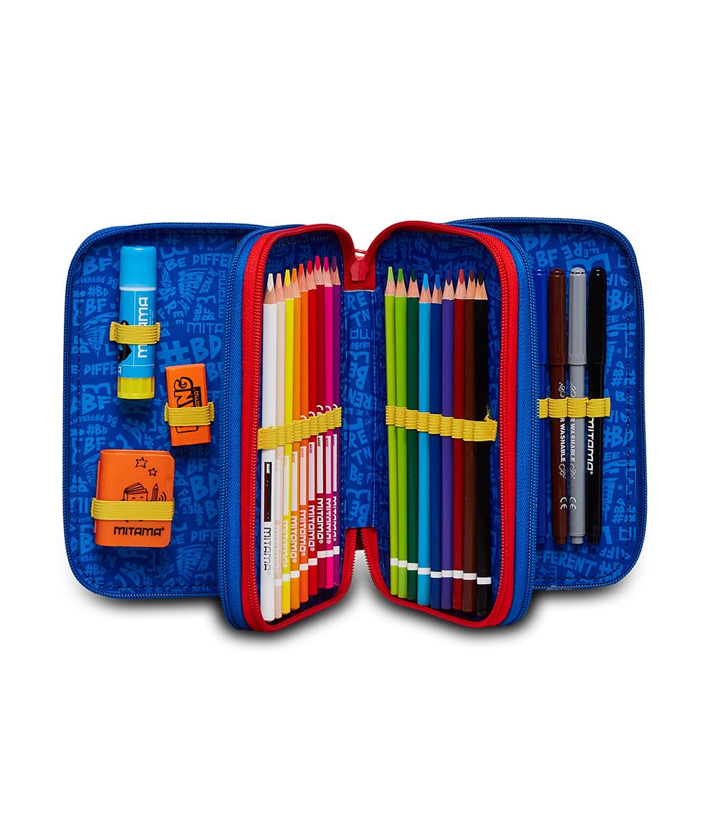 mitama-astuccio-3-scomparti-triplo-street-life-blu-completo-47-pz image 2