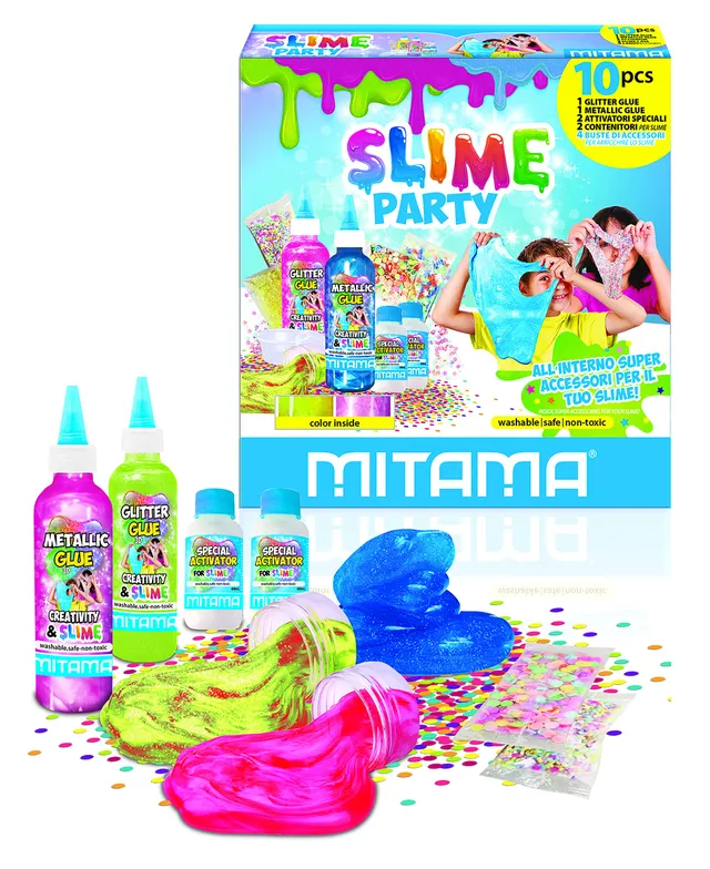 mitama-slime-party-kit-slime-10-pezzi-glitter-e-metal image 1