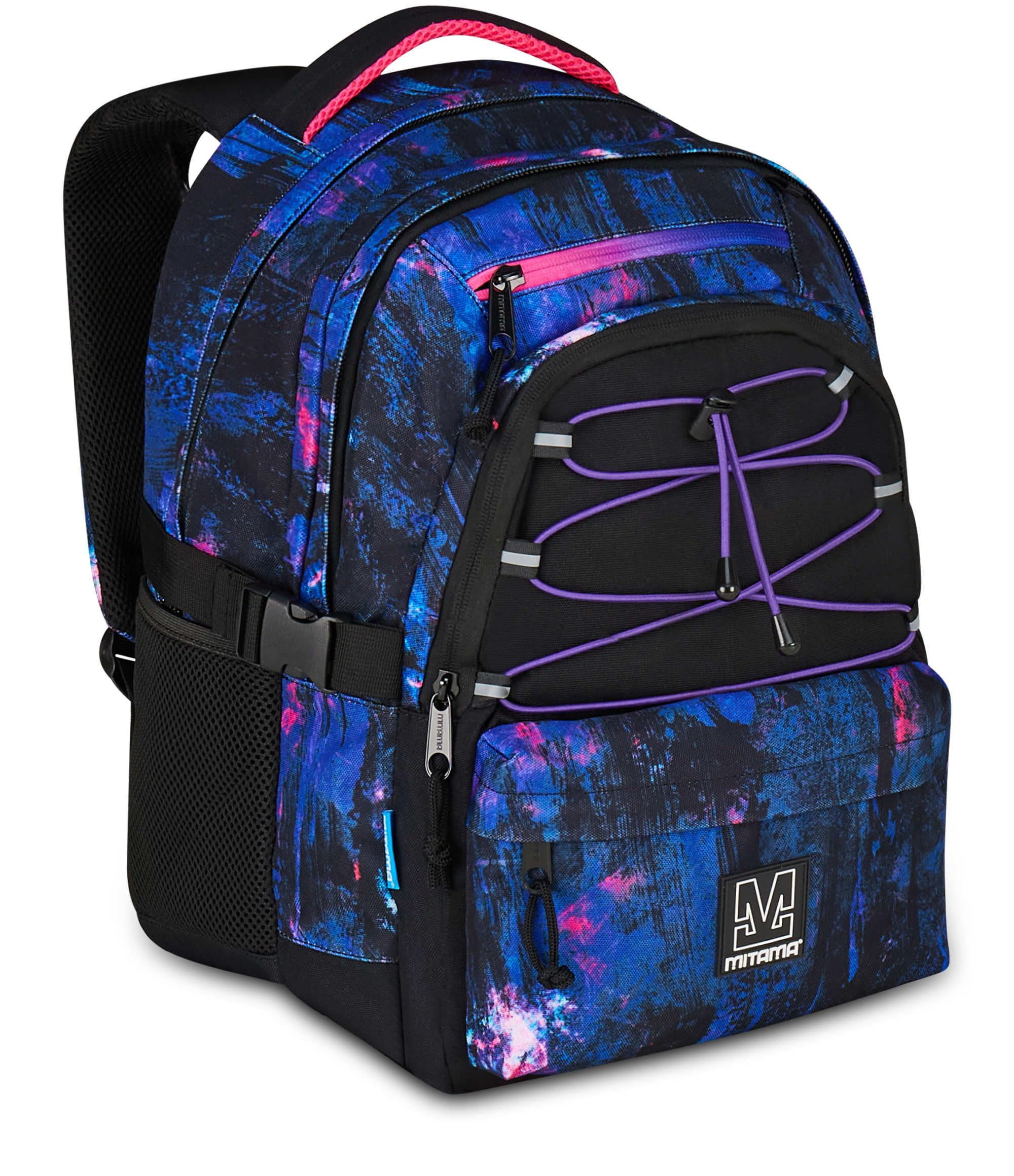 mitama-bdbf-purple-brush-zaino-scuola-triplo-scomparto-viola-con-usb image 1