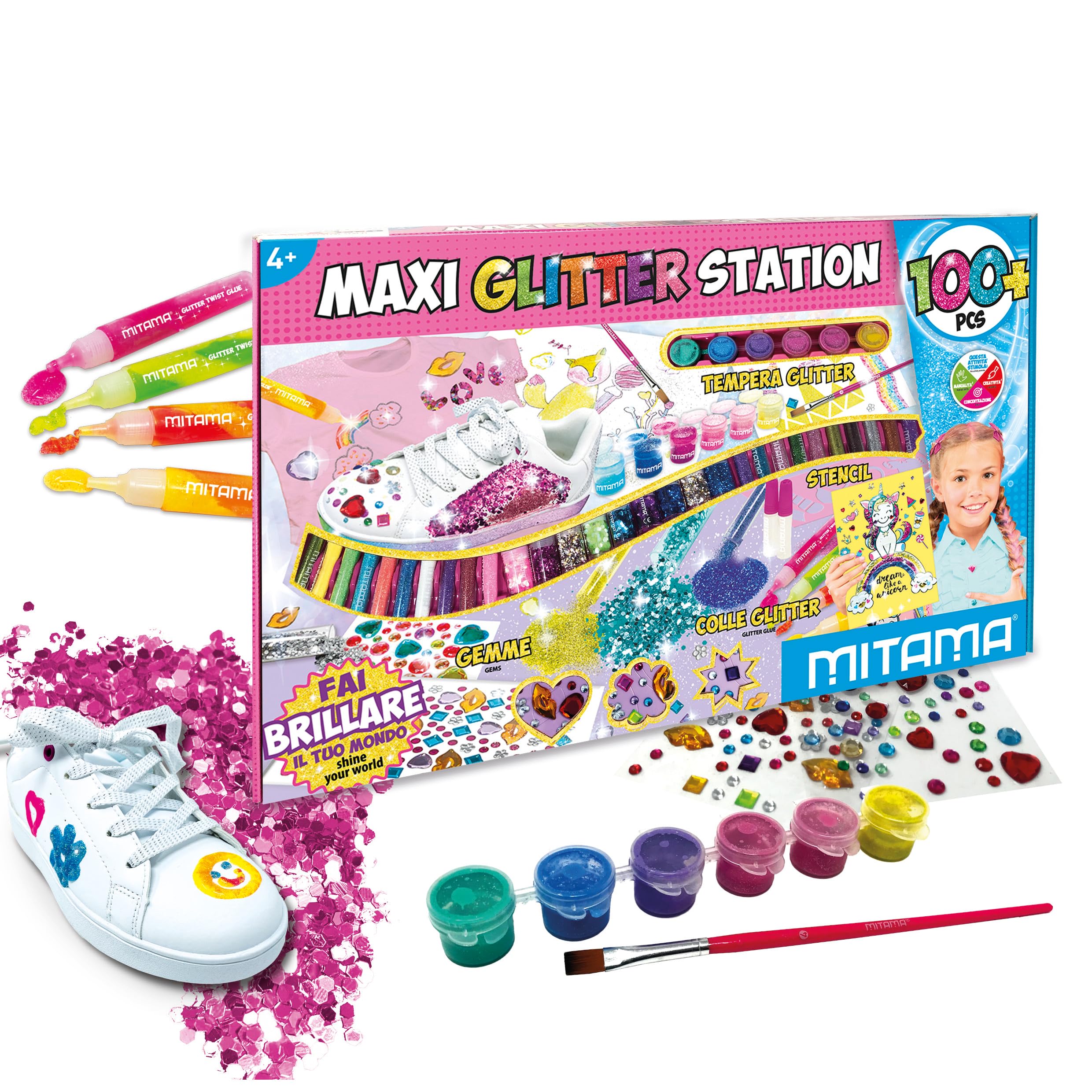mitama-creangolo-maxi-glitter-station-kit-creativo-100-pezzi image 3
