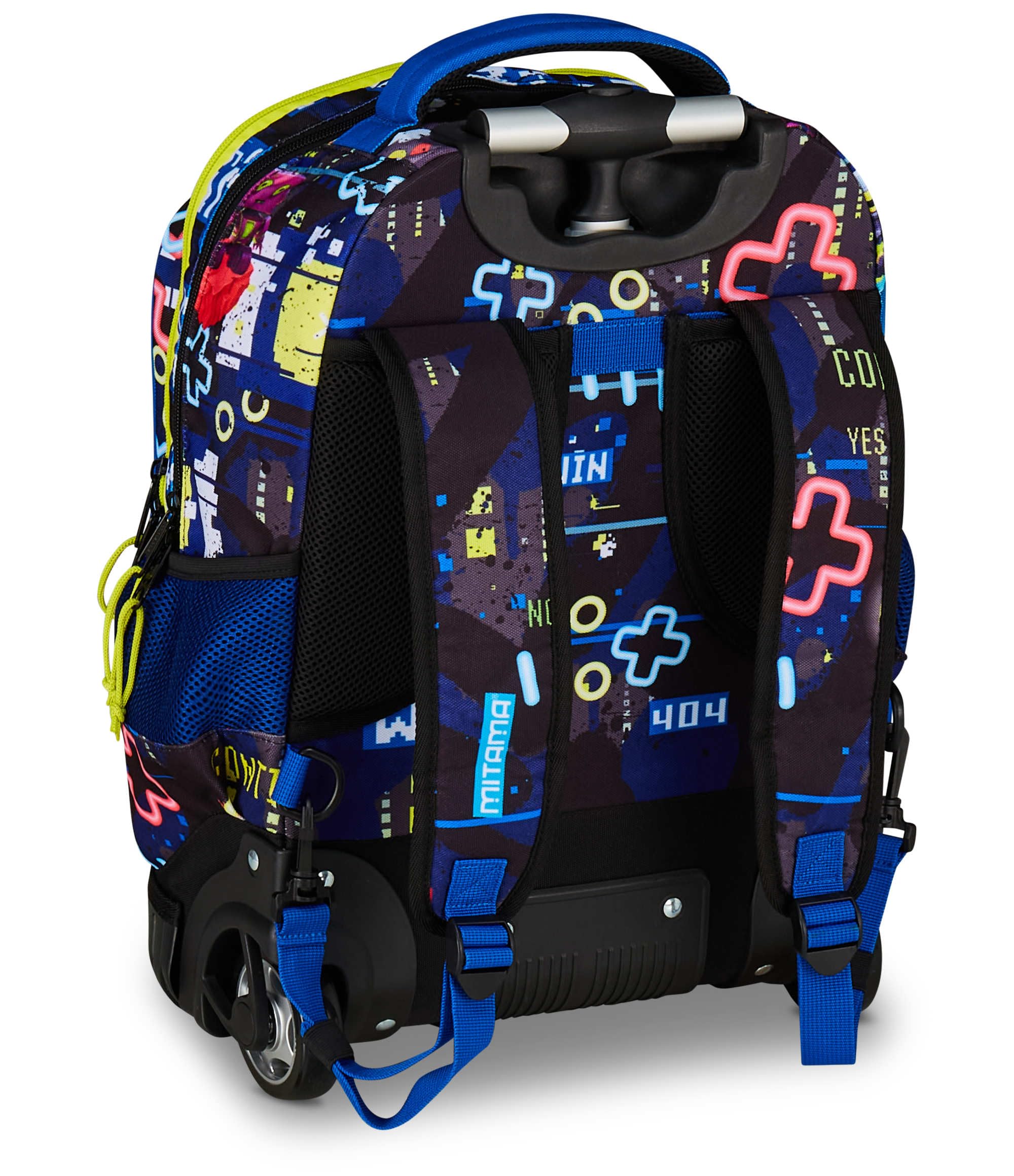 mitama-trolley-scuola-run-maxi-gaming404-blu-doppio-scomparto image 4