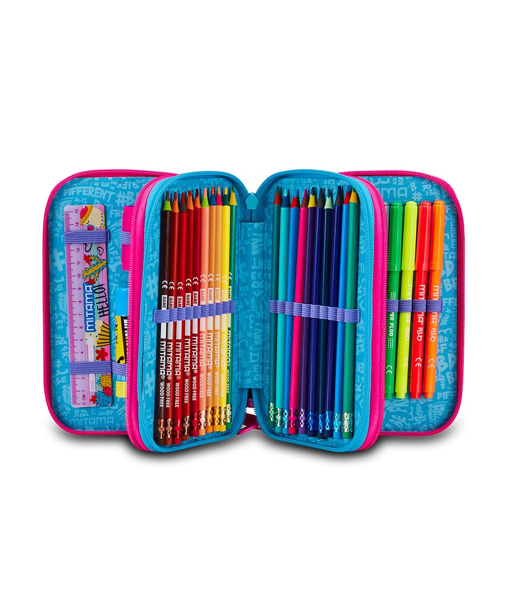 mitama-super-triplo-color-rainbow-cat-astuccio-3-scomparti-50-pezzi-bambina image 2
