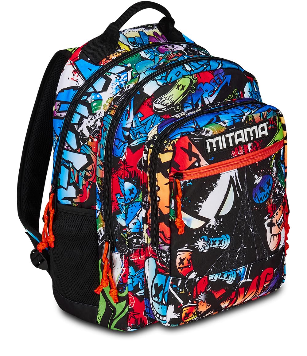 mitama-spider-king-zaino-triplo-scomparto-multicolore-bambino-ragazzo image 1