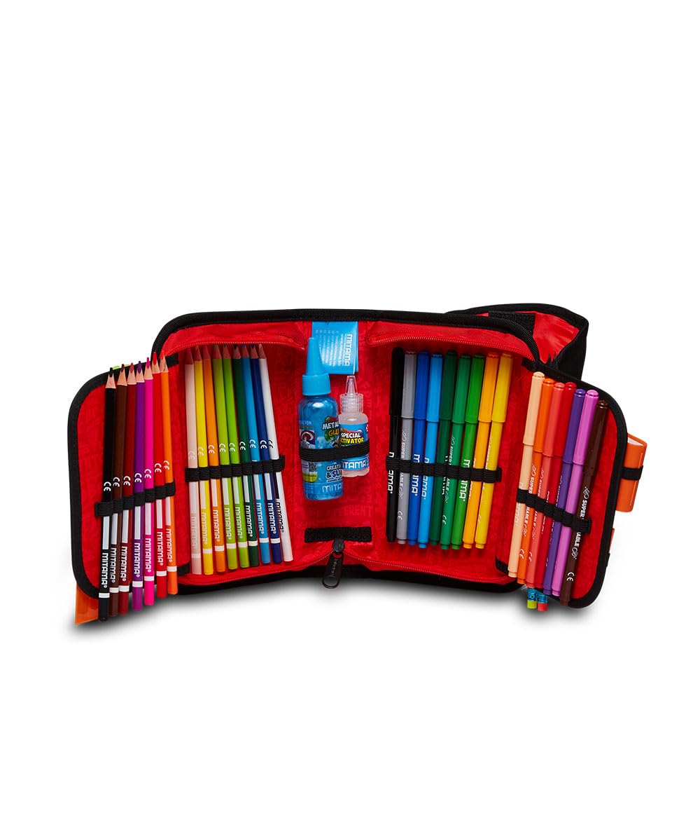 mitama-astuccio-scuola-1-zip-upside-creatures-multicolore-43-pz-incluso image 2