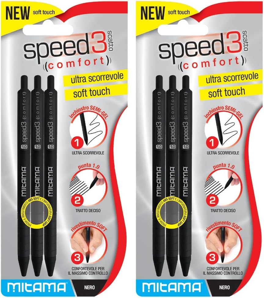 mitama-speed3-penna-a-scatto-semi-gel-1mm-nero-3-pezzi image 5