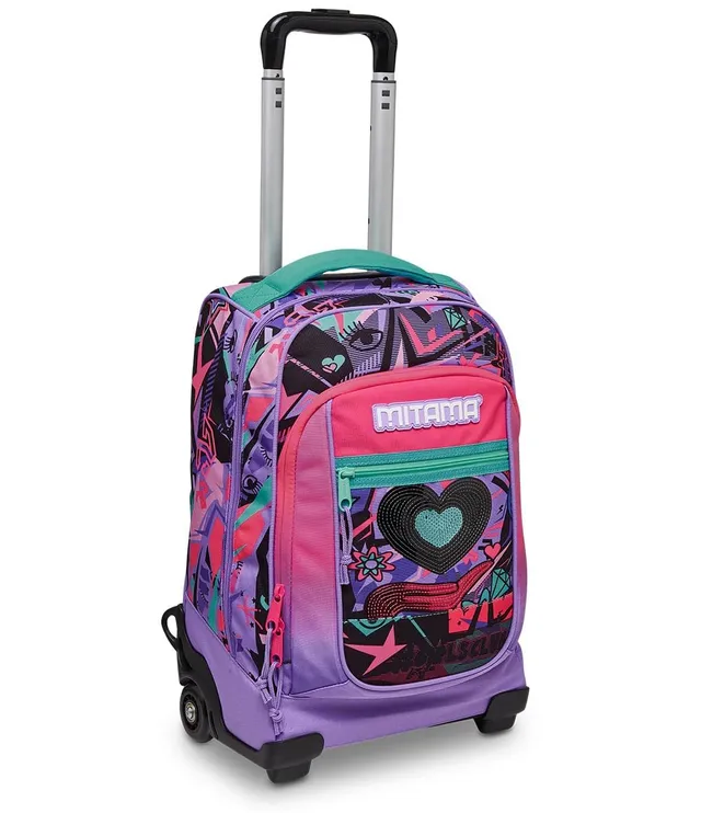 mitama-dr-trolley-junior-girls-club-trolley-scuola-viola-doppio-scomparto image 1